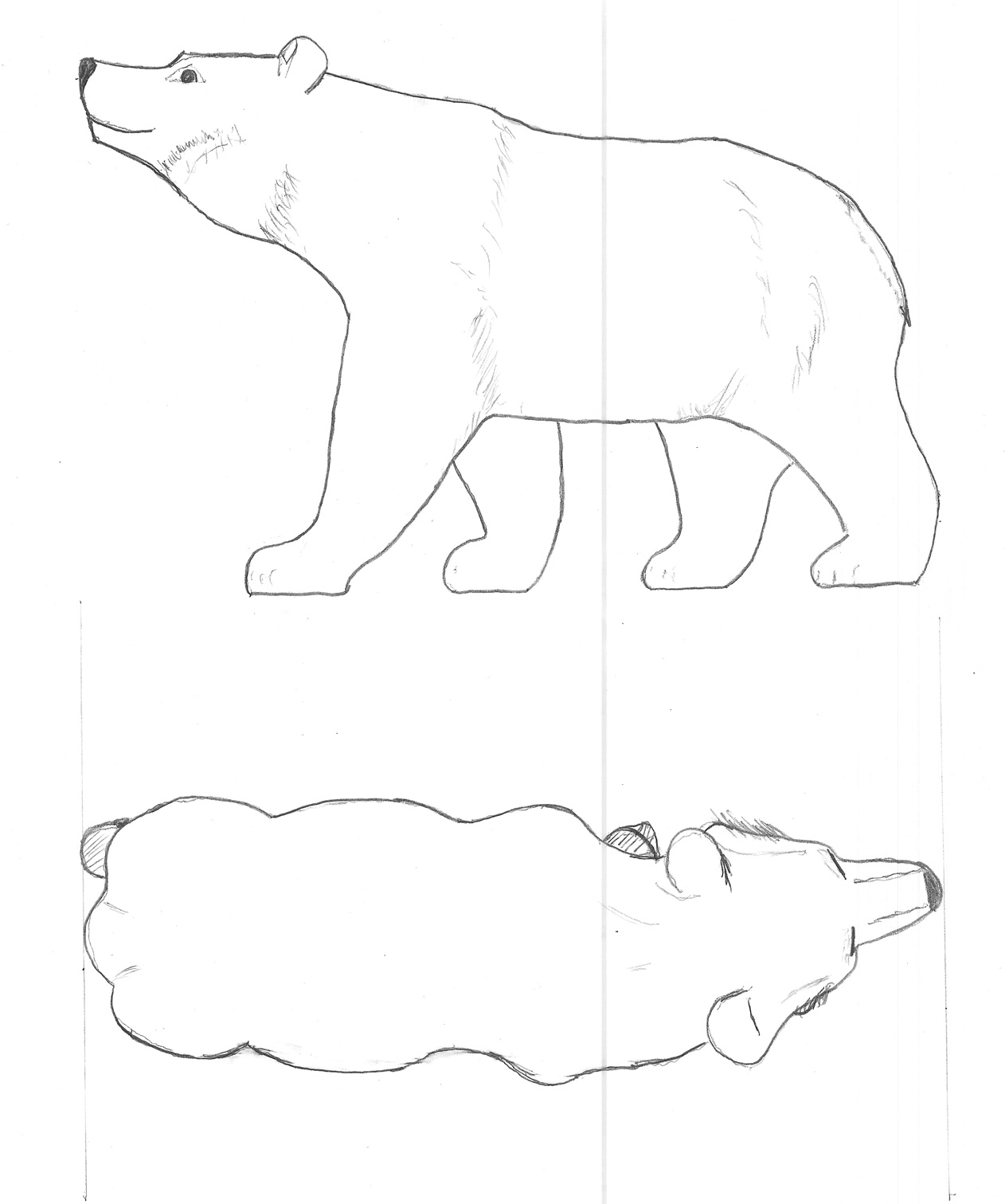 Bear Woodcarving Pattern
